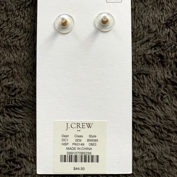 J. Crew Factory Heart Drop Dangle Earrings in Himalayan Spice Pink Gold - Picture 3 of 3